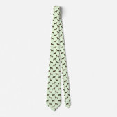 Cravate Chocolat Labrador Retriever Chien Motif (vert) (Devant)