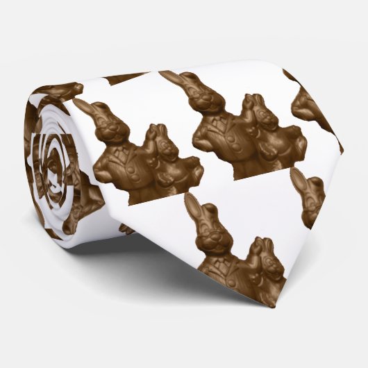 Cravate Chocolat lapins de Pâques (Roulé)
