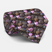 Cravate chocolats avec l'aluminium rose (Roulé)