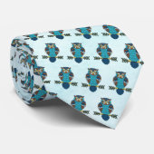 Cravate Chouette d'art populaire nordique (Roulé)