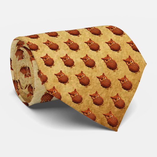 Cravate Chouette du cône de pin (Roulé)