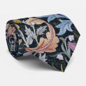 Cravate Chouette et fleurs, William Morris (Roulé)