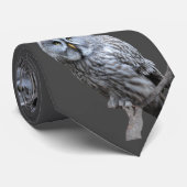 Cravate Chouette grise (Roulé)