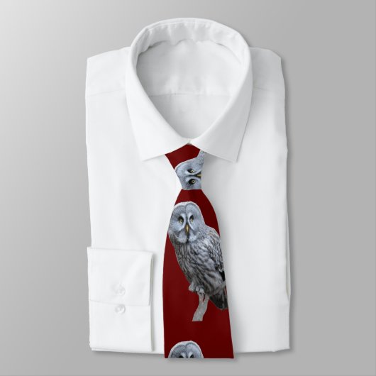 Cravate Chouette grise (Attaché)