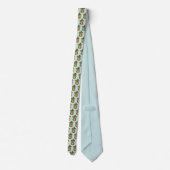 Cravate Chouette mignonne dans un Motif de chapeau vert (Dos)