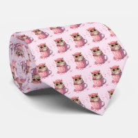 Chouette rose mignonne dans une coupe Motif de Sai