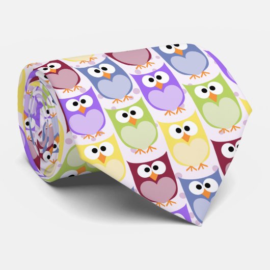 Cravate Chouettes mignonnes, Chouette Motif, Chouettes pou (Roulé)