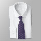 Cravate Chrétien classique Ichthys Jesus Fish Navy violet (Attaché)