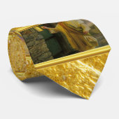 Cravate Christ frappe sur une porte Patinée en bois or (Roulé)