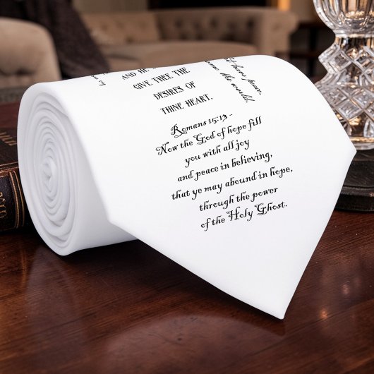 Cravate Christian Bible Verses KJV Custom Necktie