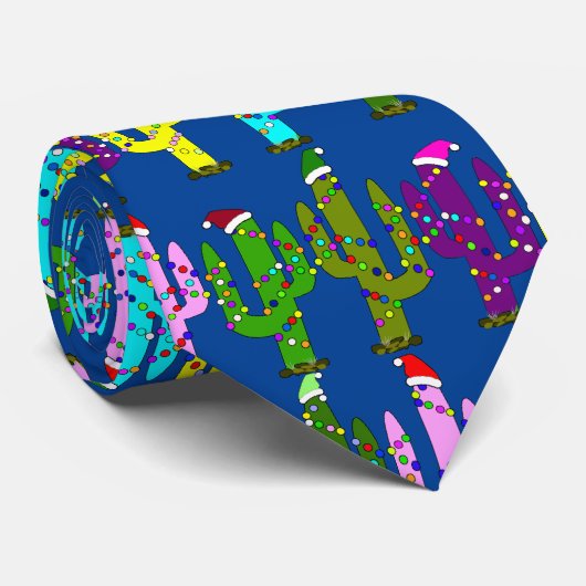 Cravate Christmas Cactus (Roulé)