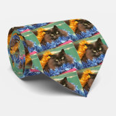 Cravate Christmas Cat (Roulé)