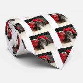 Cravate Christmas german shorthred pointer (Roulé)