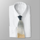 Cravate Christmas Mountain Sky Stars Blue Grey (Attaché)