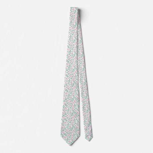 Cravate Christmas Pink Pattern Neck Tie (Devant)