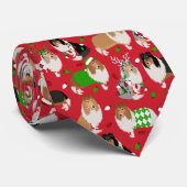 Cravate Christmas Rough Collie (Roulé)