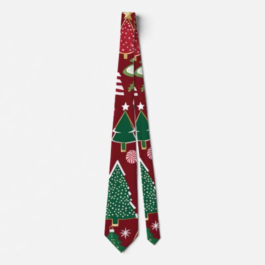 Cravate christmas tree candy ornaments tie (Devant)