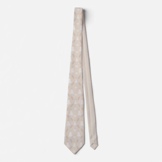 Cravate "Christmas Tree Subtle Blush Tone on Tone" (Devant)