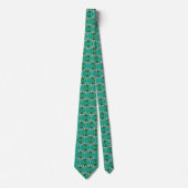 Cravate Christmas Turquoise Starfish pattern tie (Devant)