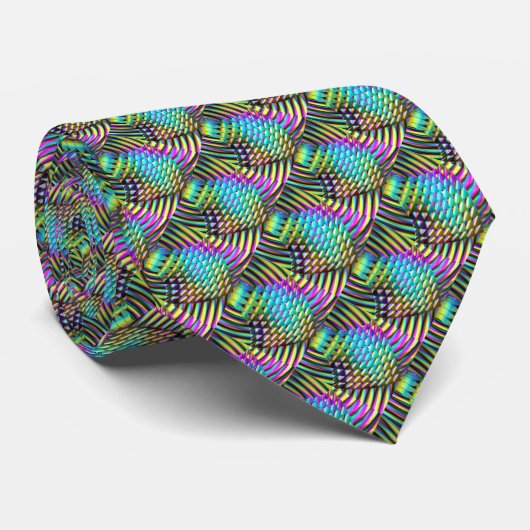 Cravate Chromatic Wave Art 1A (Roulé)