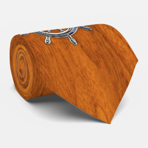 Cravate Chrome comme Roue sur Teak Veneer style imprimé
