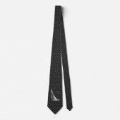 Cravate Chrome comme Sailboat sur Carbon Fiber style impre (Devant)