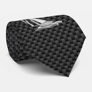 Cravate Chrome comme Sailboat sur Carbon Fiber style impre