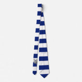 Cravate Chrome comme Sirène sur Nautical bleu marine Strip (Dos)