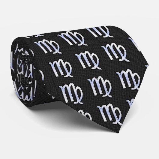 Cravate Chrome Comme Virgo Zodiac Connexion peau de serpen (Roulé)