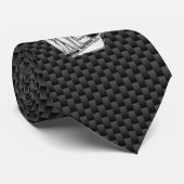 Cravate Chrome like Sailboat on Carbon Fiber style print (Roulé)