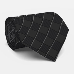 Cravate Chrome Racing drapeaux sur style cuir fin