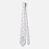 Cravate Chrome White Ribbon Sensibilisation sur Houndstoot (Devant)