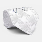 Cravate Chrome White Ribbon Sensibilisation sur Houndstoot (Roulé)