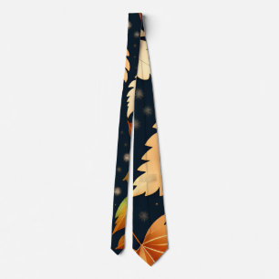 Cravate Chute d'hiver feuille flocons de neige Rétro Motif