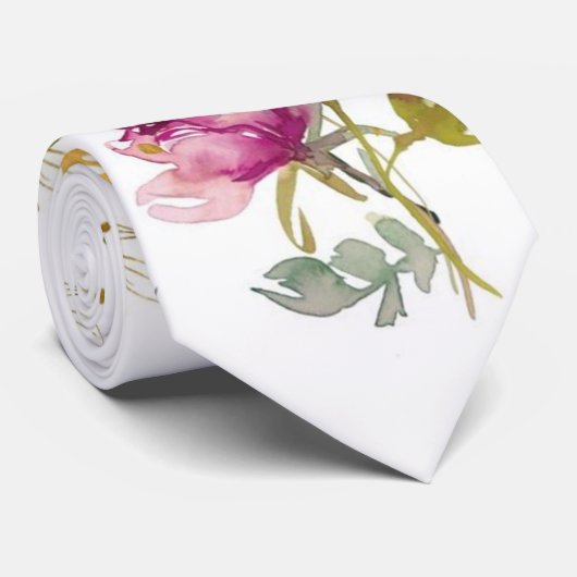 Cravate Chute élégante aquarelle (Roulé)