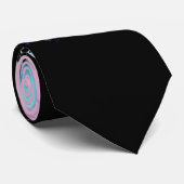 Cravate Ciel bleu de coucher du soleil d'été de rose (Roulé)