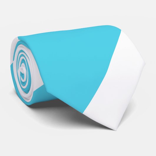 Cravate Ciel bleu et blanc (Roulé)