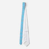Cravate Ciel Bleu Et Blanc Zigzag Chevron motif (Dos)