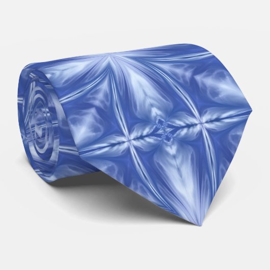 Cravate Ciel bleu Lait Blanc Nuages Abstrait Motif (Roulé)