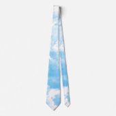 Cravate Ciel bleu nuages (Devant)