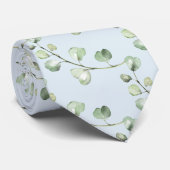 Cravate Ciel clair bleu vert Eucalyptus Mariage élégant (Roulé)