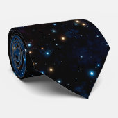 Cravate Ciel étoilé avec étoiles et planètes (Roulé)