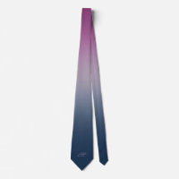 Ciel nocturne bleu et violet ombre monogramme