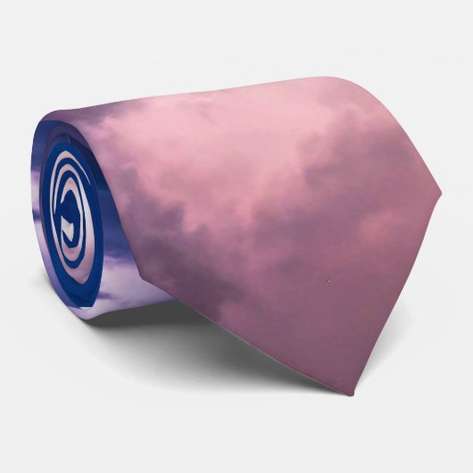 Cravate Ciels orageux (Roulé)