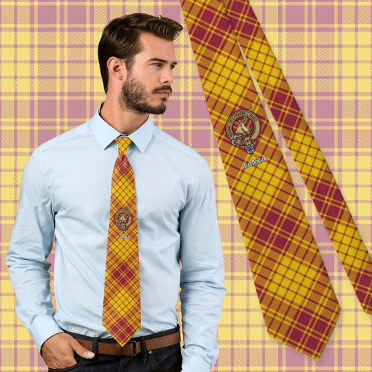 Cravate Cimier du clan MacMillan sur tartan de robe de soi