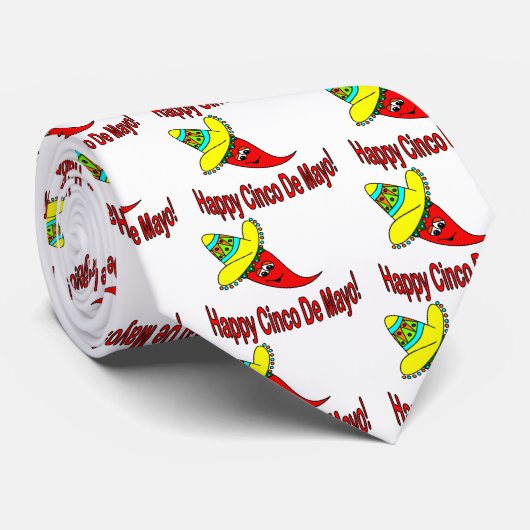 Cravate Cinco heureux De Mayo (Roulé)