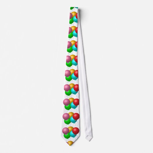 Cravate Cinq ballons d'anniversaire (Devant)