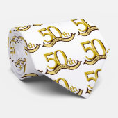 Cravate Cinquantième cadeau personnalisé d'anniversaire (Roulé)