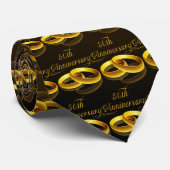 Cravate cinquantième Manuscrit d'or de l'anniversaire | (Roulé)