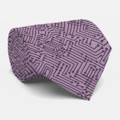 Cravate Circuitrie - Noir sur Mauve b38fb1 (Roulé)